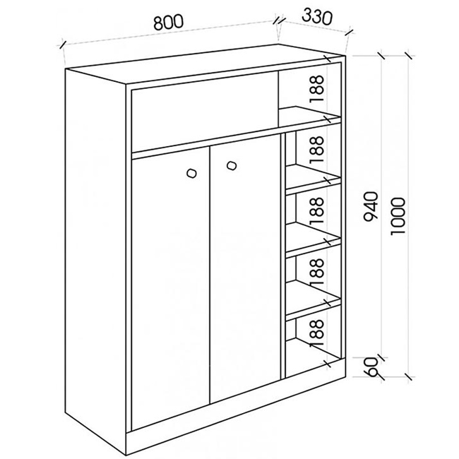 kích thước tủ giày dép-1