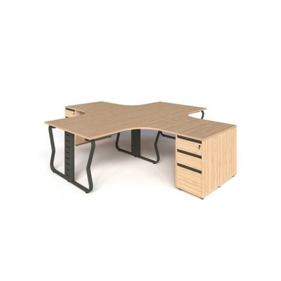 Cụm Bàn 4 Chỗ Góc L Có Hộc 1903BL14-4H