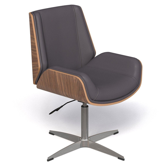 Ghế xoay da ốp gỗ GX602C