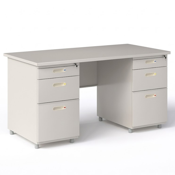 Bàn Sắt 1m4 2 Hộc Ngăn Kéo BSS14H