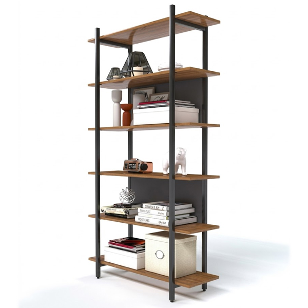 Kệ sách gỗ khung sắt KS05-80