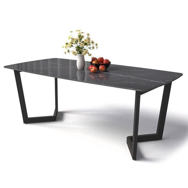 Bàn ăn mặt đá ceramic 1m6 BA07-D16